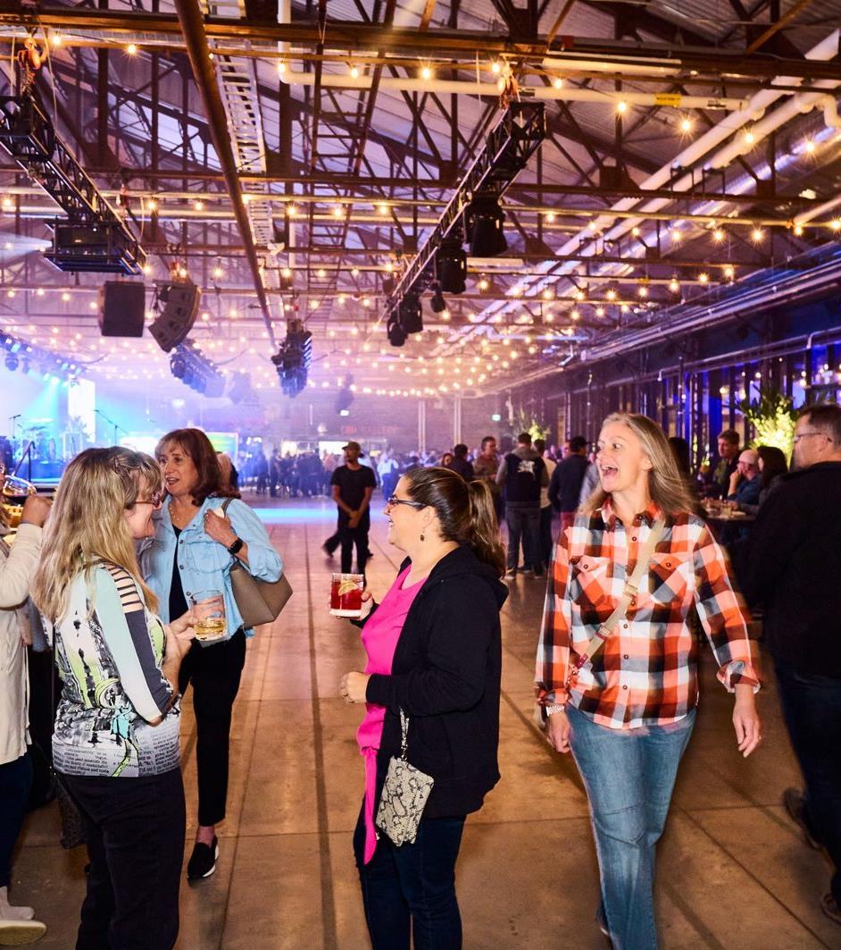 Guests enjoying an evening reception produced by The Experience Agency