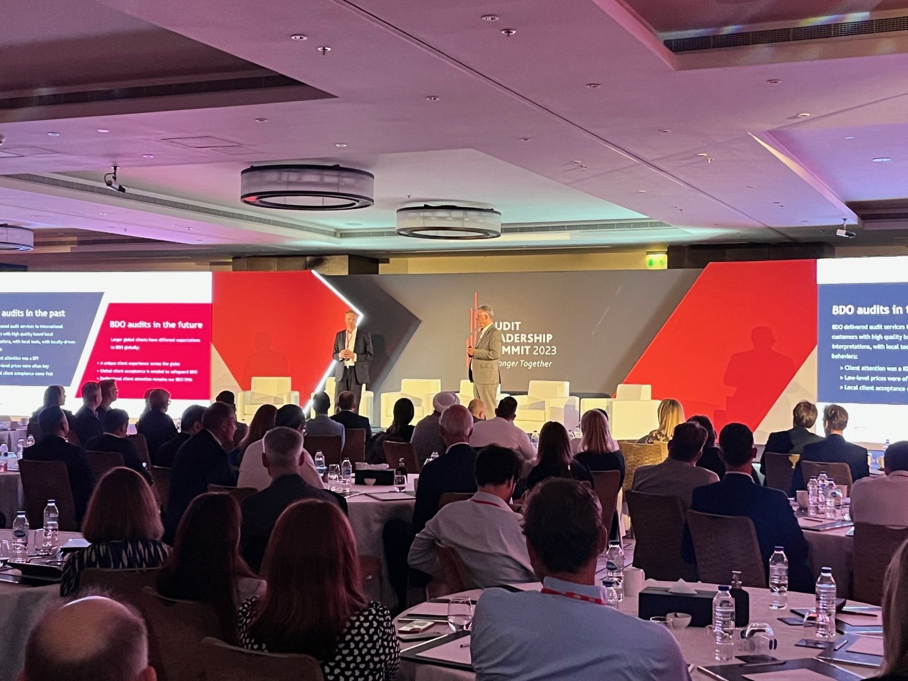 Panel discussion on stage at the Audit Leadership Summit in Dubai