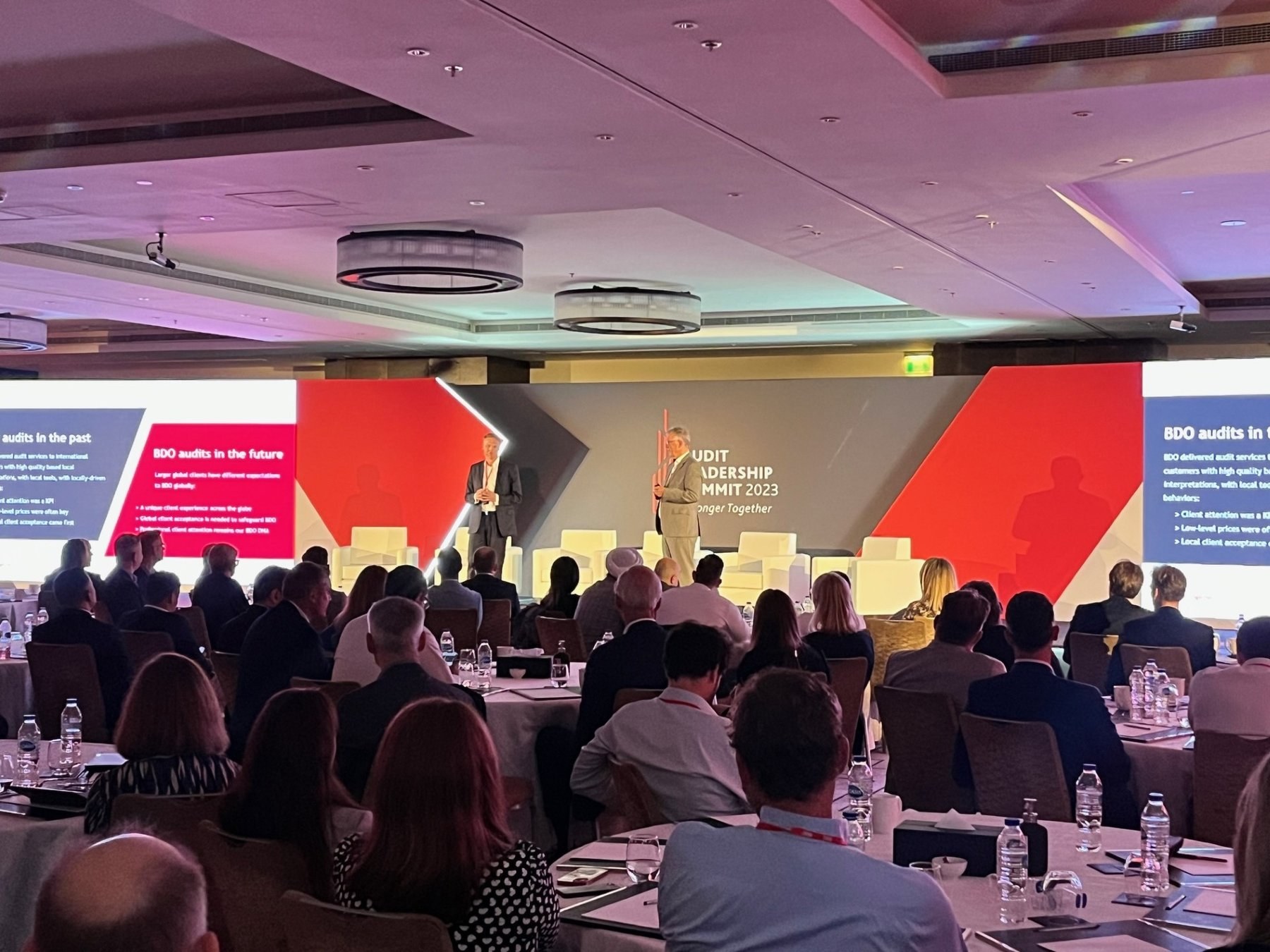 Panel discussion on stage at the Audit Leadership Summit in Dubai