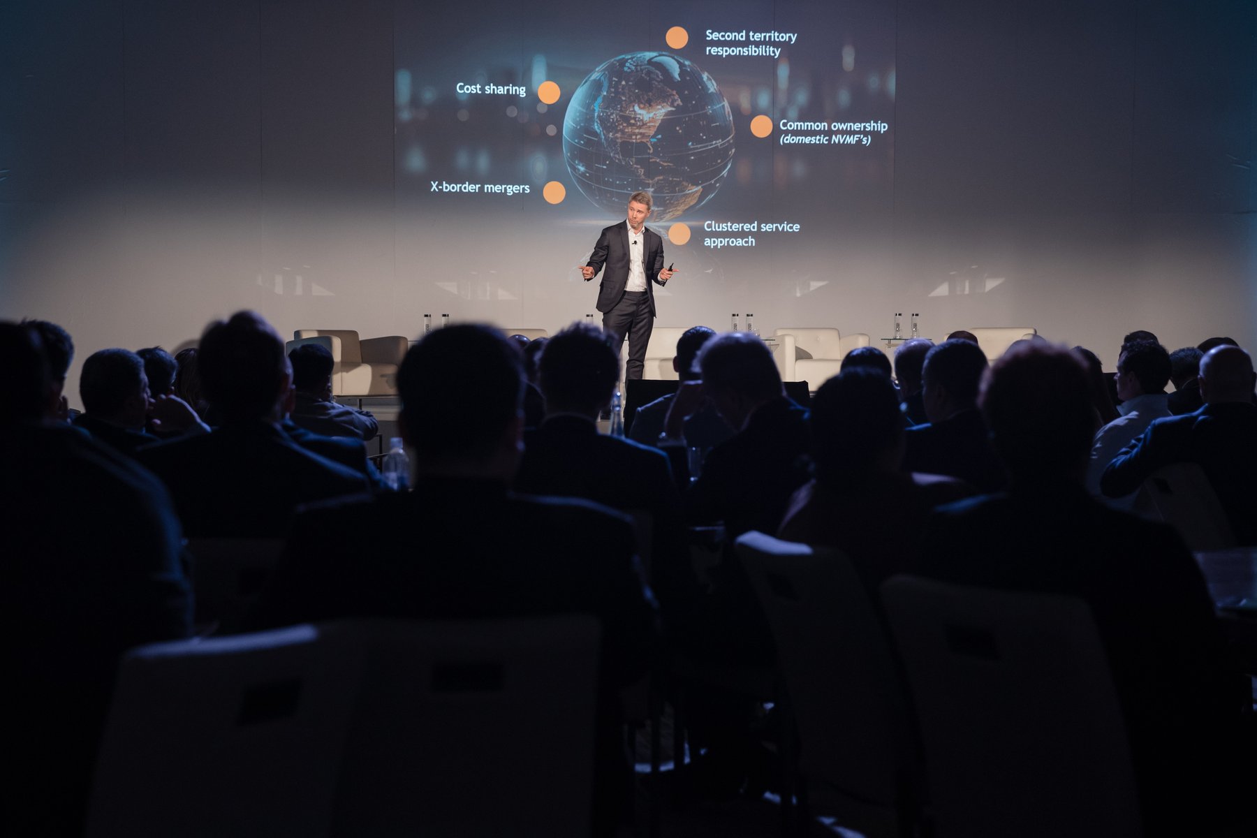 Speaker presenting to delegates at the Global CEO Conference